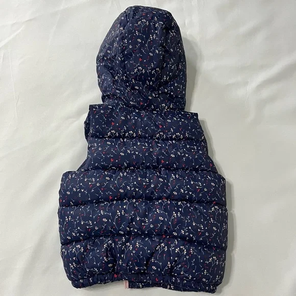 🟡 Zara BabyGirl Hooded Puffer Vest - Picture 2 of 4